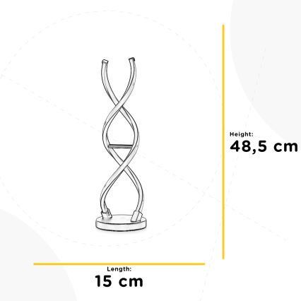 ONLI - LED Galda lampa DNA LED/12W/230V 4000K 48,5 cm sudraba