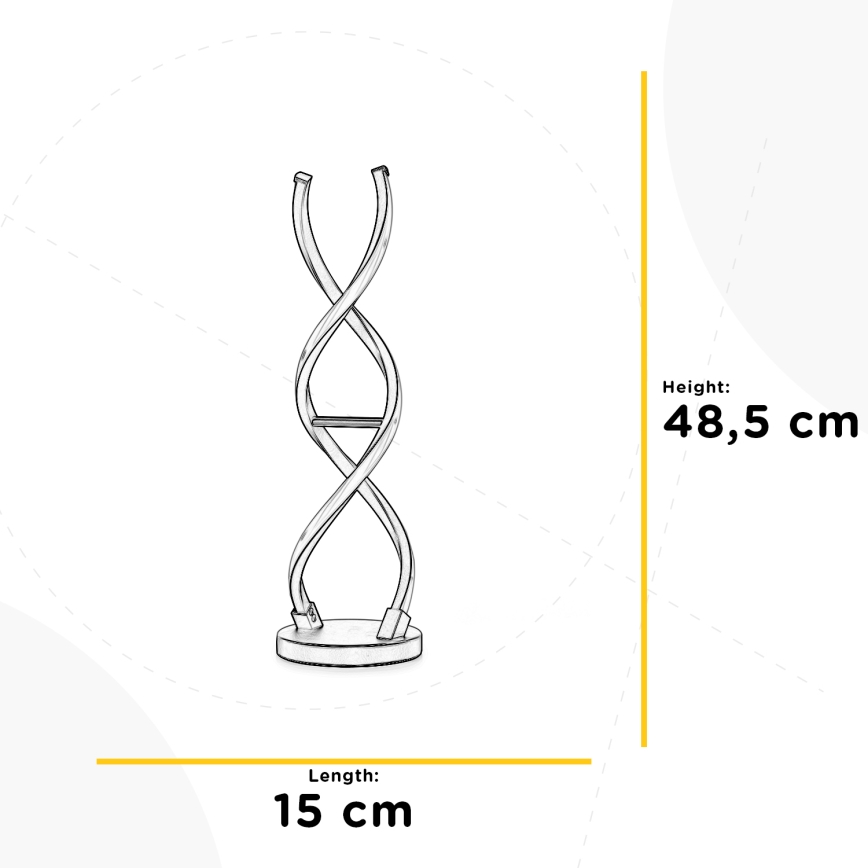 ONLI - LED Galda lampa DNA LED/12W/230V 4000K 48,5 cm sudraba