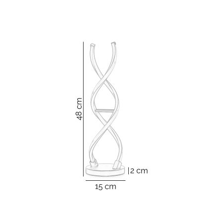 ONLI - LED Galda lampa DNA LED/12W/230V 4000K 48,5 cm sudraba