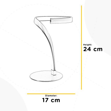ONLI - LED Galda lampa INFINITY LED/12W/230V 4500K 24 cm matēts hroms