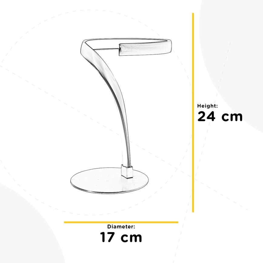 ONLI - LED Galda lampa INFINITY LED/12W/230V 4500K 24 cm matēts hroms