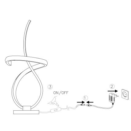 ONLI - LED Galda lampa KIRA LED/10W/230V 4000K 28 cm zelta