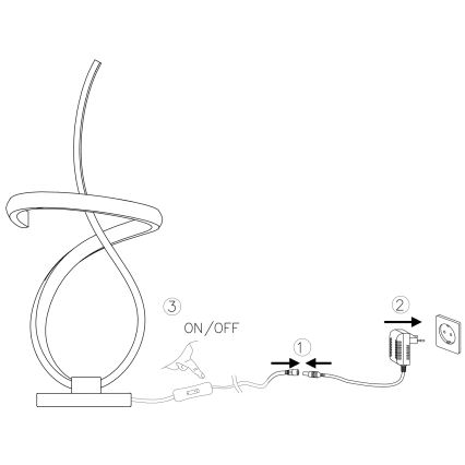 ONLI - LED Galda lampa KIRA LED/12W/230V 4000K 38,5 cm zelta