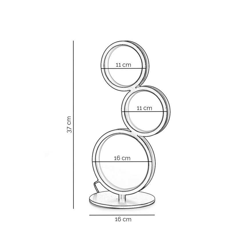 ONLI - LED Galda lampa RINGS LED/17W/230V 4000K 37 cm melna