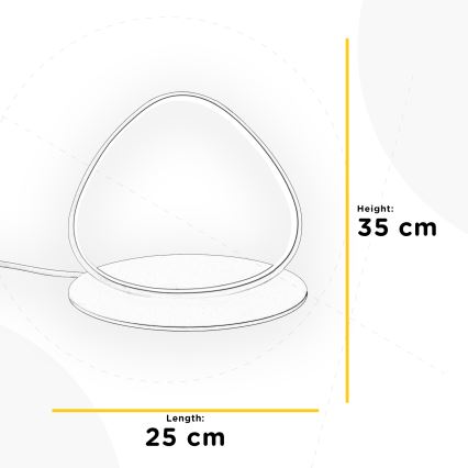 ONLI - LED Galda lampa ROMEO LED/16W/230V 4000K 35 cm balta
