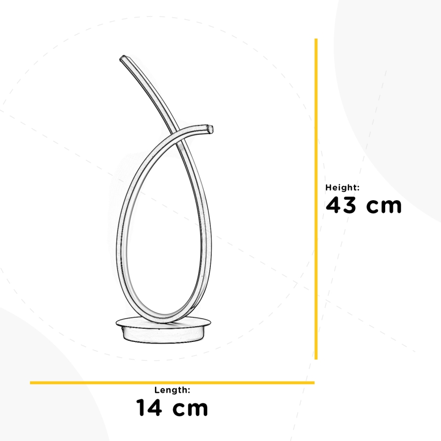 ONLI - LED Galda lampa SIGN LED/12W/230V 4000K 43 cm zelta