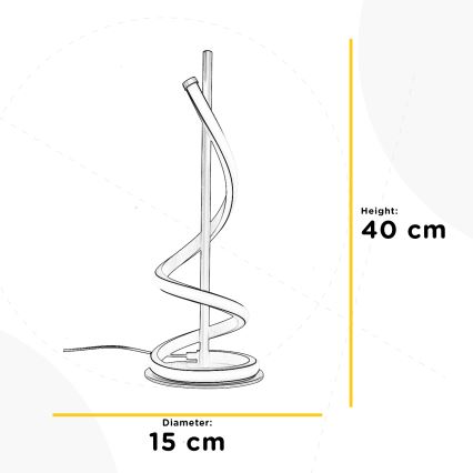 ONLI - LED Galda lampa TWIST LED/12W/230V 4000K 40 cm melna