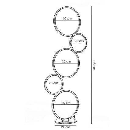 ONLI - LED grīdas lampa RINGS LED/58W/230V 4000K melna