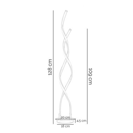 ONLI -  LED Grīdas stāvlampa DAFNE LED/38W/230V 4000K melna