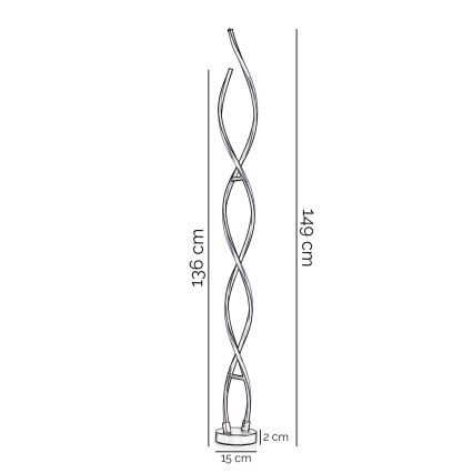 ONLI - LED Grīdas stāvlampa DNA LED/24W/230V 4000K sudraba