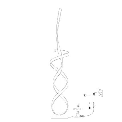 ONLI - LED Grīdas stāvlampa KIRA LED/31W/230V 4000K zelta