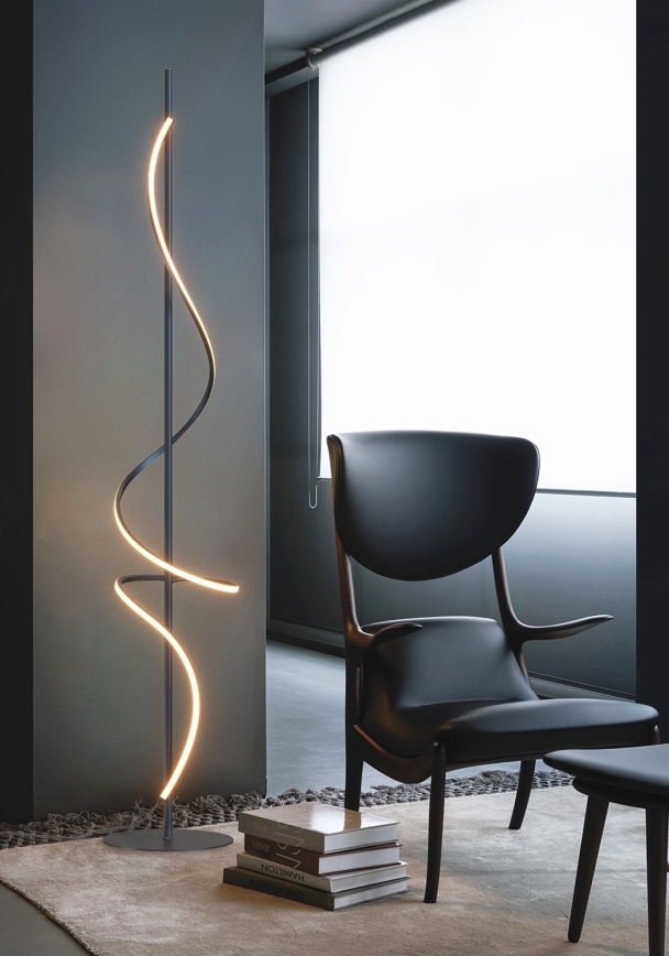 ONLI - LED Grīdas stāvlampa TWIST LED/24W/230V 4000K melna