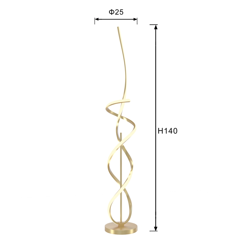 ONLI - LED Grīdas stāvlampa TWIST LED/31W/230V 4000K zelta