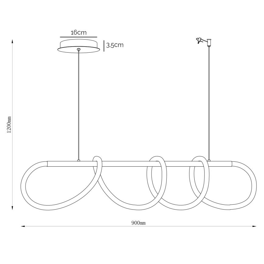 ONLI - LED Lustra ar auklu AMANDA LED/40W/230V 4500K matēts hroms