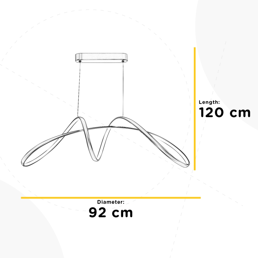 ONLI - LED Lustra ar auklu INFINITY LED/50W/230V 4500K matēts hroms