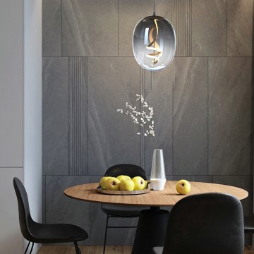 ONLI - LED Lustra ar auklu LILLY LED/12W/230V 4000K melna
