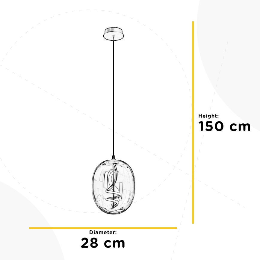 ONLI - LED Lustra ar auklu LILLY LED/12W/230V 4000K melna
