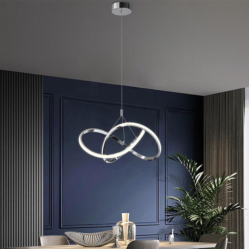 ONLI - LED Lustra ar auklu LOOP LED/40W/230V 4000K spīdīgi hromēts