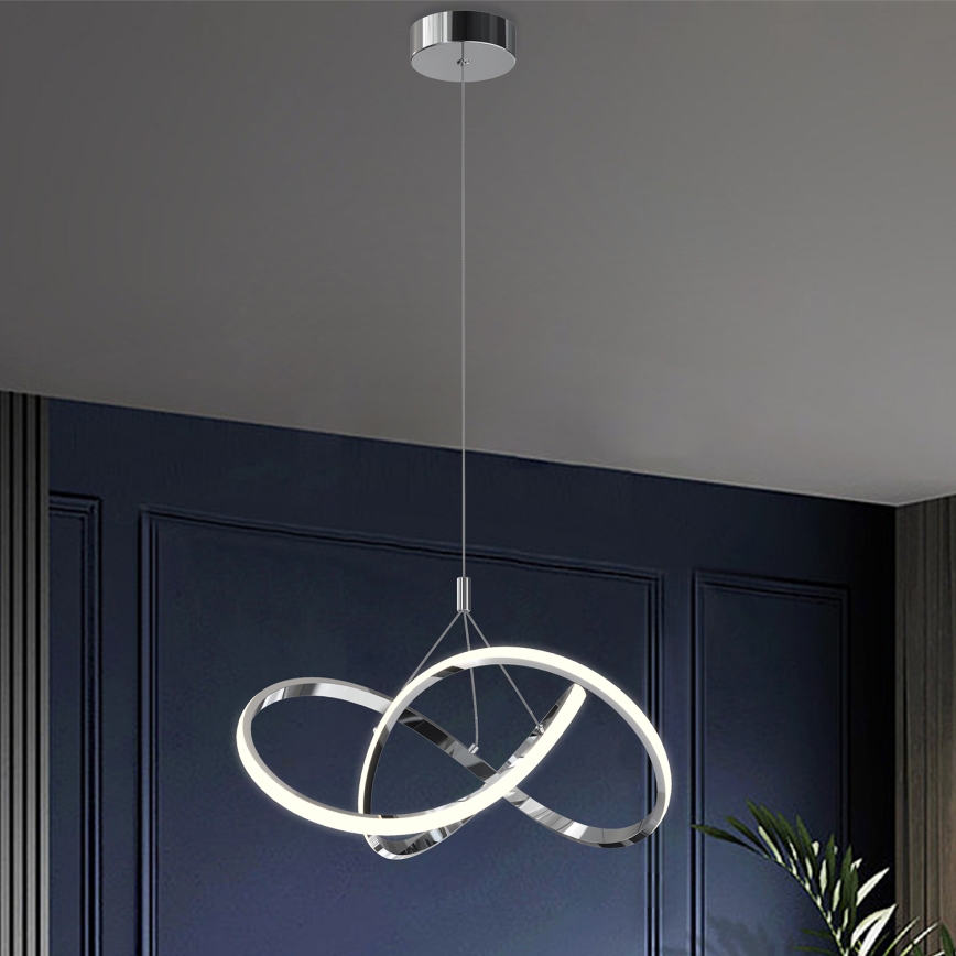 ONLI - LED Lustra ar auklu LOOP LED/40W/230V 4000K spīdīgi hromēts