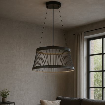 ONLI - LED Lustra ar auklu MATE LED/40W/230V 4000K melna