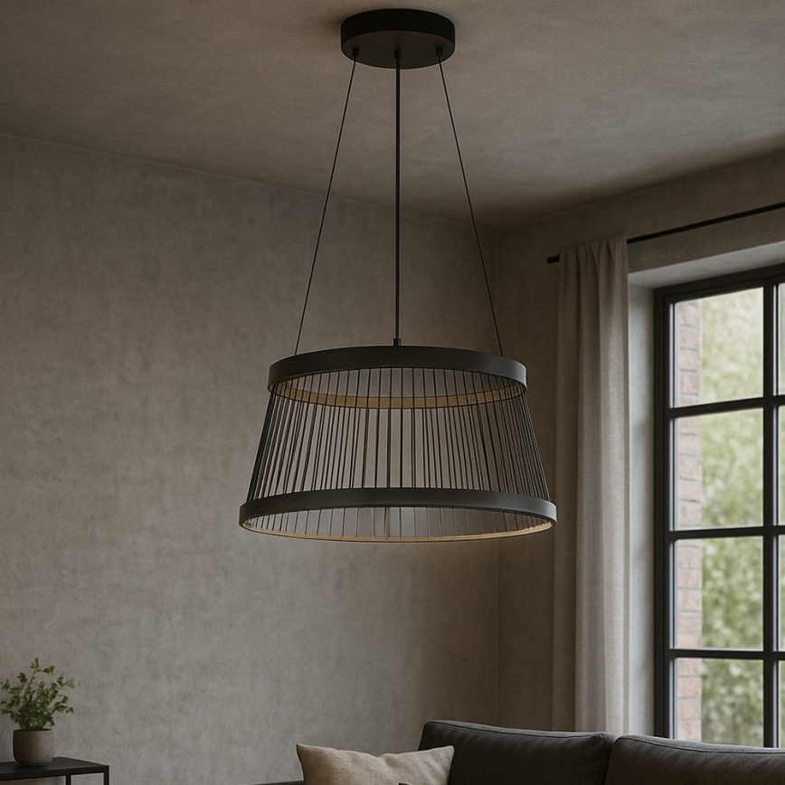 ONLI - LED Lustra ar auklu MATE LED/40W/230V 4000K melna