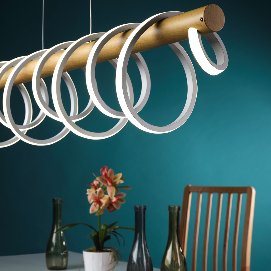 ONLI - LED Lustra ar auklu NILO LED/70W/230V 4000K brūna/balta