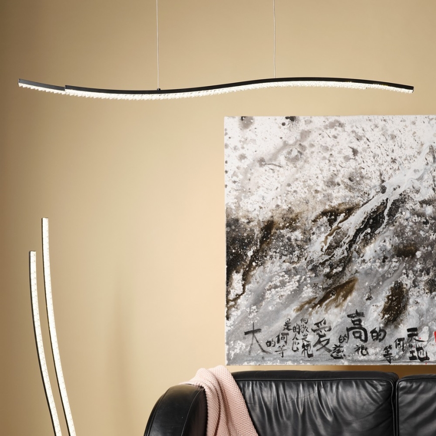 ONLI - LED Lustra ar auklu ONDA LED/30W/230V 4000K melna
