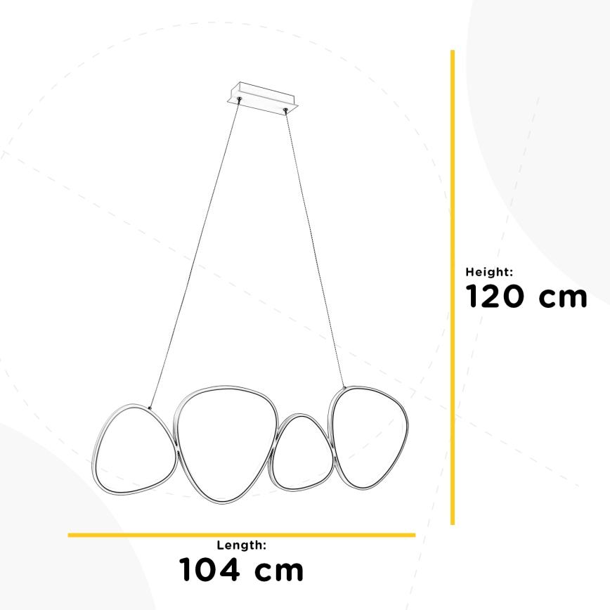 ONLI - LED Lustra ar auklu ROMEO LED/48W/230V 4000K balta