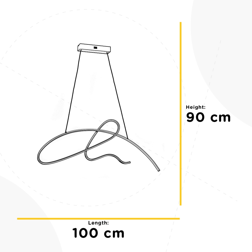 ONLI - LED Lustra ar auklu SIGN LED/42W/230V 4000K zelta