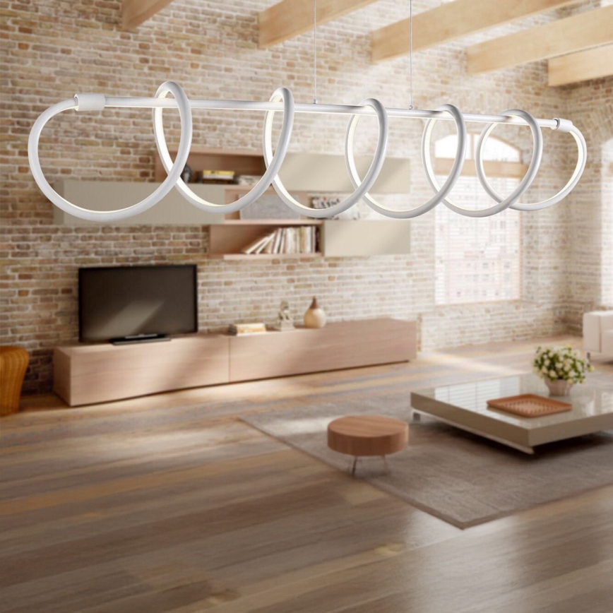 ONLI - LED Lustra ar auklu SPIRALE LED/72W/230V 3000K balta