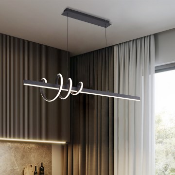 ONLI - LED Lustra ar auklu SWING LED/30W/230V 4000K melna