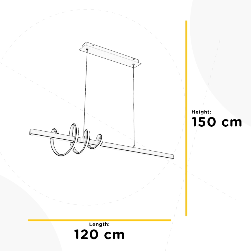 ONLI - LED Lustra ar auklu SWING LED/30W/230V 4000K melna