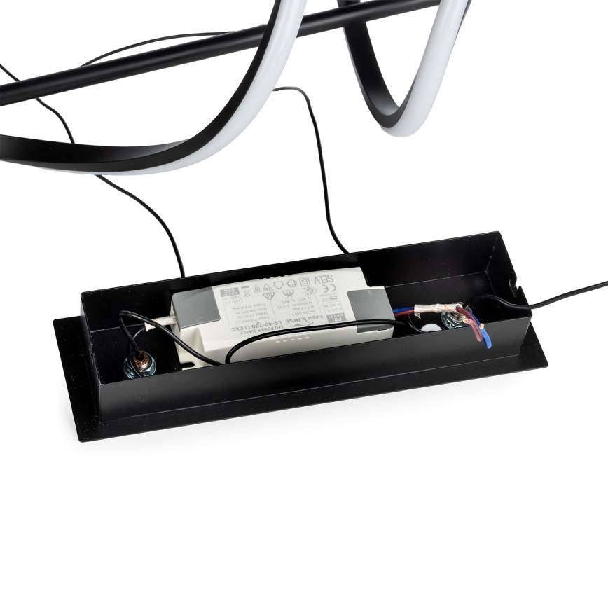 ONLI - LED Lustra ar auklu TWIST LED/30W/230V 4000K melna