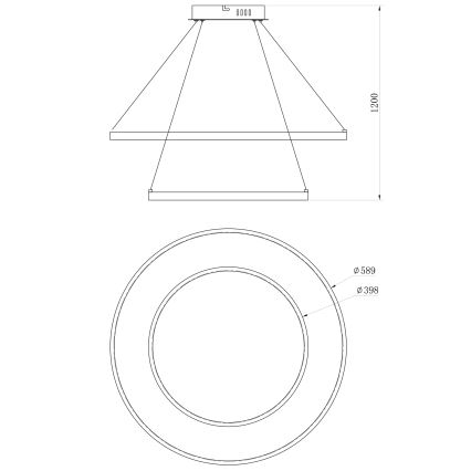 ONLI - LED lustra uz kabeļa NOELIA LED/30W/230V, melna