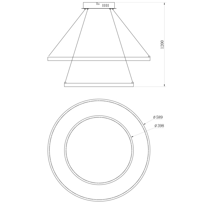 ONLI - LED lustra uz kabeļa NOELIA LED/30W/230V, melna