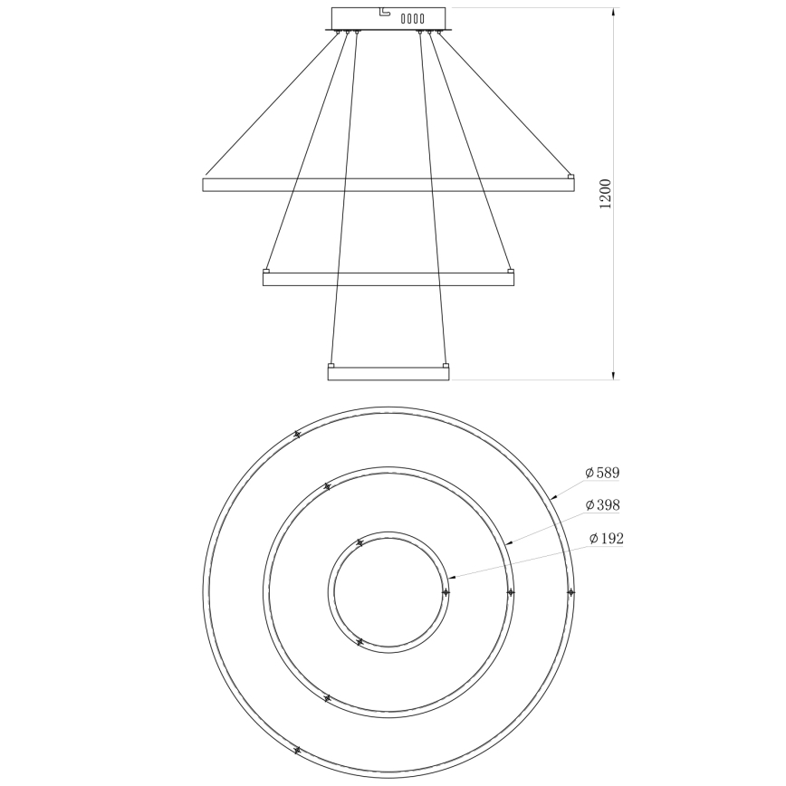 ONLI - LED lustra uz kabeļa NOELIA LED/40W/230V zelta