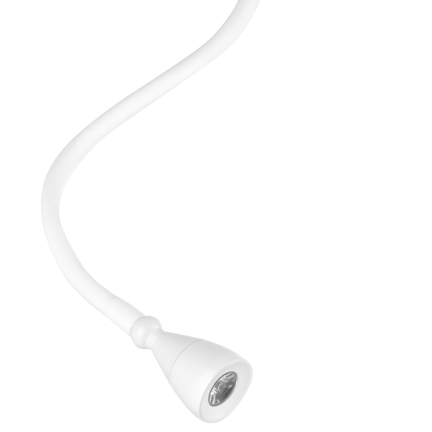 ONLI - LED Pielāgojama lampiņa ar plauktu un USB lādētāju PLAK LED/1W/230V balta