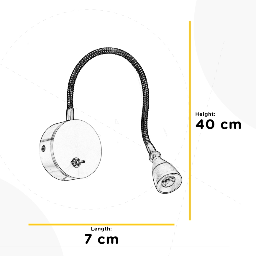 ONLI - LED Pielāgojama lampiņa LEXI LED/1W/230V 4000K matēts hroms