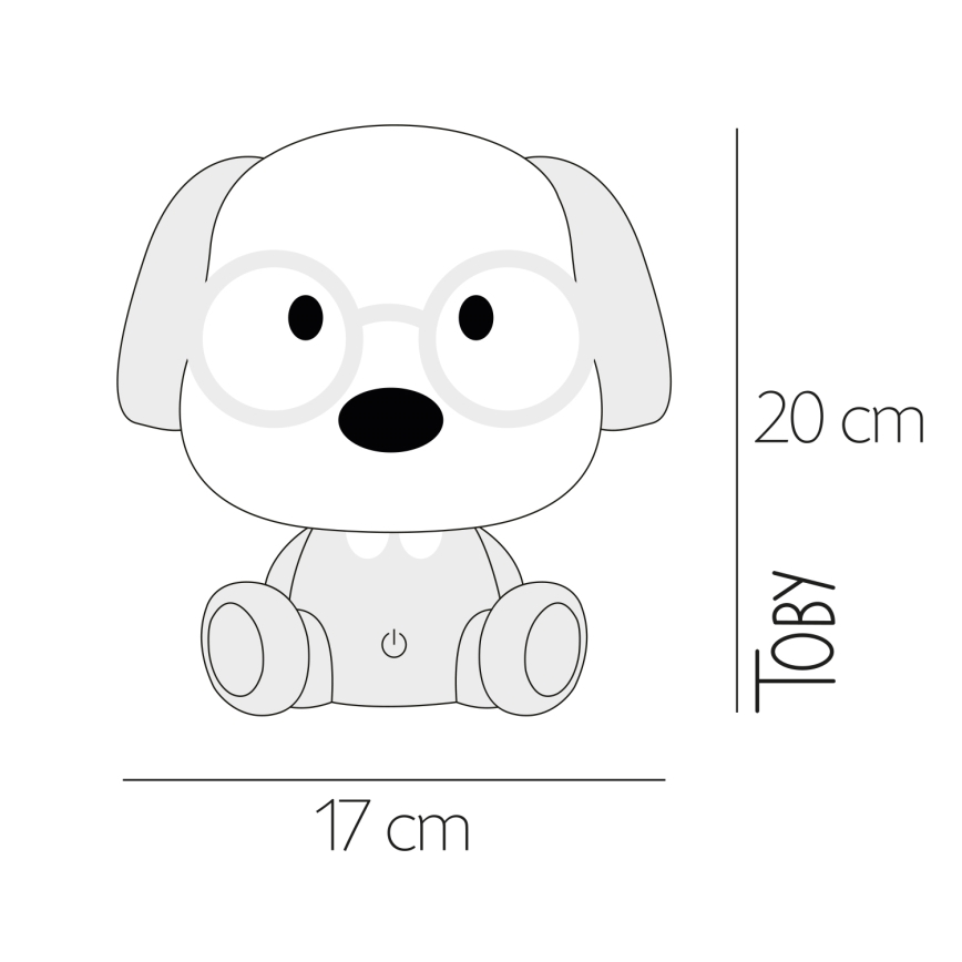 ONLI - LED dimējama bērnu naktslampiņa PUPPIES LED/3W/230V 20 cm suns/rozā