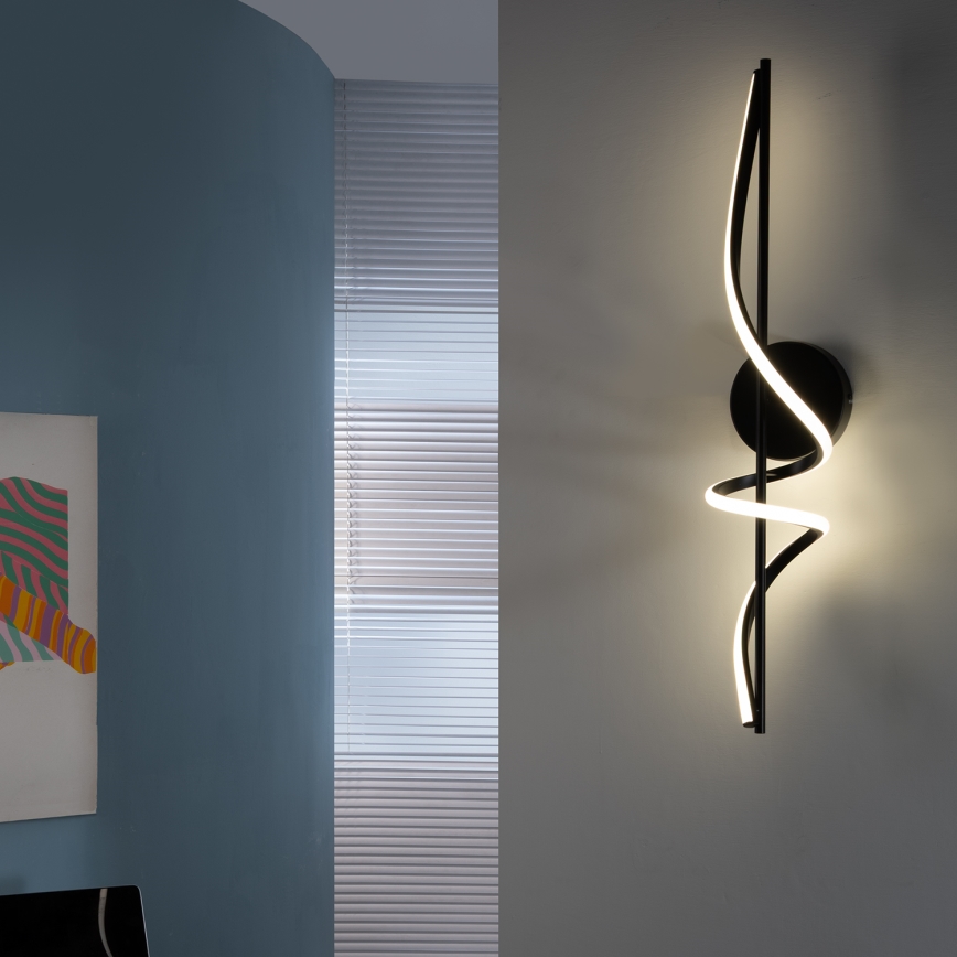 ONLI - LED Sienas lampa TWIST LED/25W/230V 4000K melna