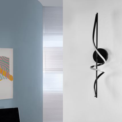 ONLI - LED Sienas lampa TWIST LED/25W/230V 4000K melna