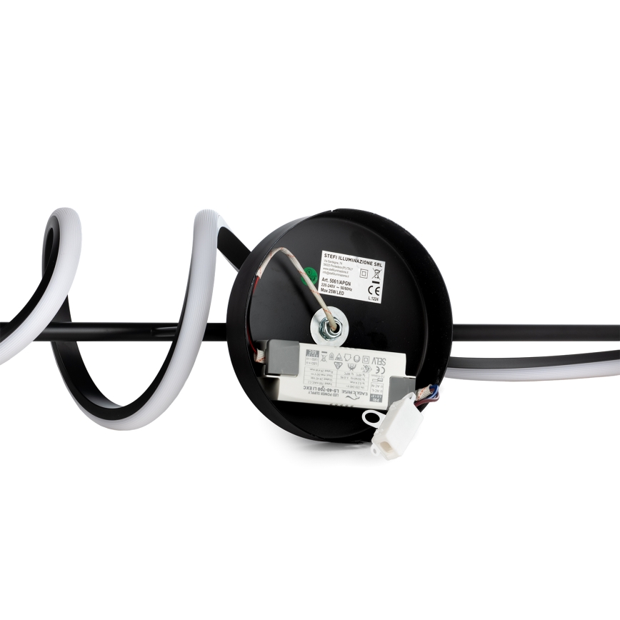 ONLI - LED Sienas lampa TWIST LED/25W/230V 4000K melna