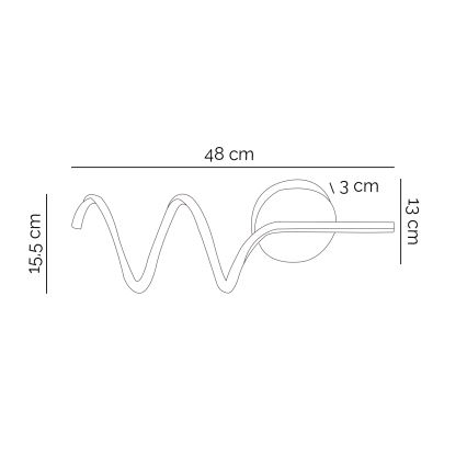 ONLI - LED Sienas lampa TWIST LED/6W/230V 4000K melna