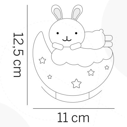 ONLI - LED uzlādējama bērnu naktsgaisma NUVOLINA LED/2,5W/5V 300 mAh zaķītis/zils