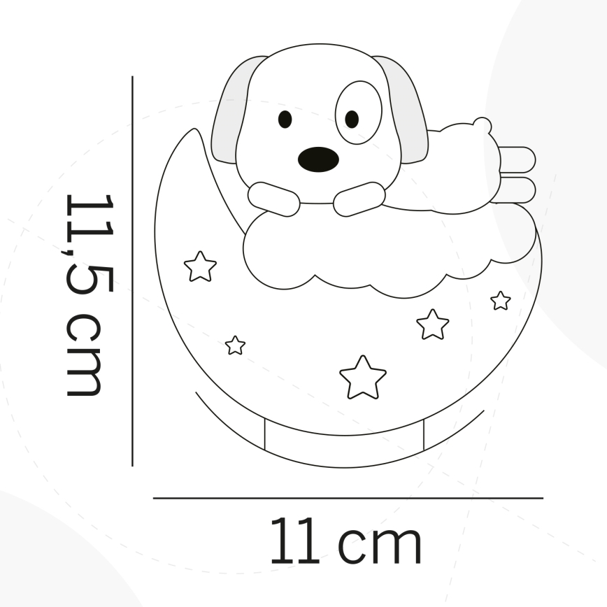 ONLI - LED Uzlādējama bērnu naktsgaisma NUVOLINA LED/2,5W/5V 300 mAh suns/zils