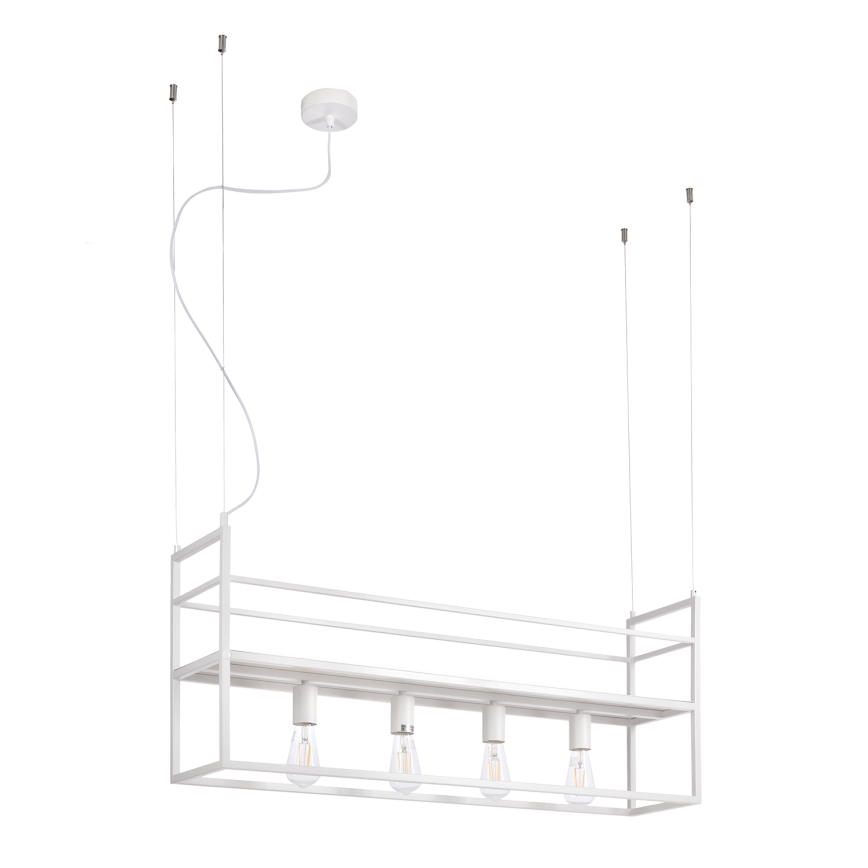 ONLI - Lustra ar auklu ar plauktu JEFFER 4xE27/22W/230V balta