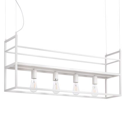 ONLI - Lustra ar auklu ar plauktu JEFFER 4xE27/22W/230V balta