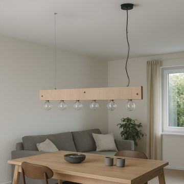 ONLI - Lustra ar auklu ARGO 6xE27/22W/230V bēša