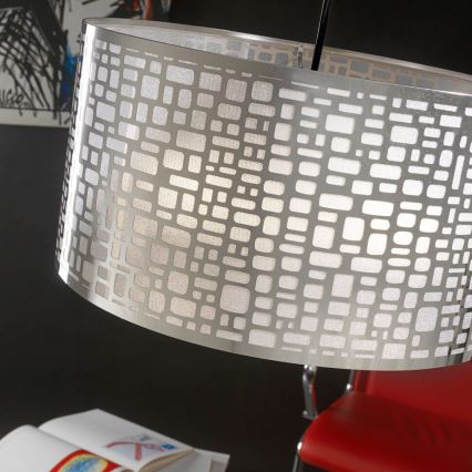 ONLI - Lustra ar auklu BRUCE 1xE27/15W/230V d. 45 cm matēts hroms