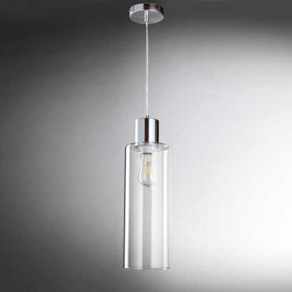 ONLI - Lustra ar auklu DODO 1xE27/22W/230V spīdīgi hromēts